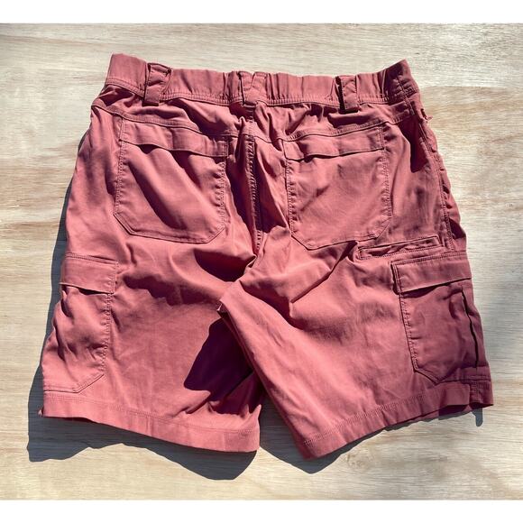Duluth Trading Multi‎ Pocket Nylon Expandable Men's Rust Cargo Shorts Men - Picture 2 of 6